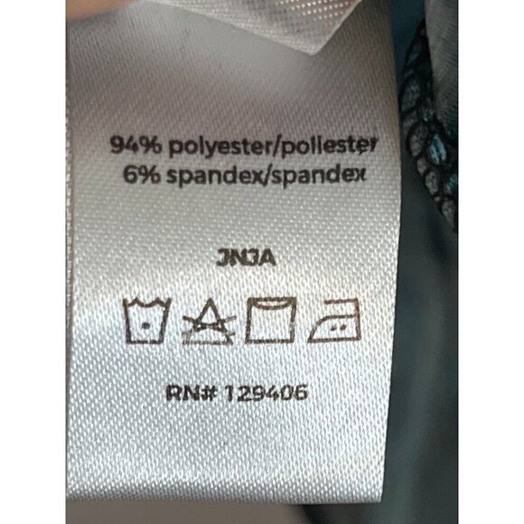 Venus Dress XL Blue Floral Mini Velour Faux Wrap 80s Bodycon Artsy Retro Vegas - Picture 7 of 10